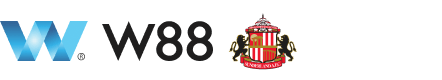 Logo W88 và Sunderland AFC, W88 là nhà tài trợ áo đấu của Sunderland