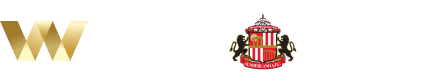 Logo W88 cùng huy hiệu Sunderland AFC, đối tác tài trợ chính thức